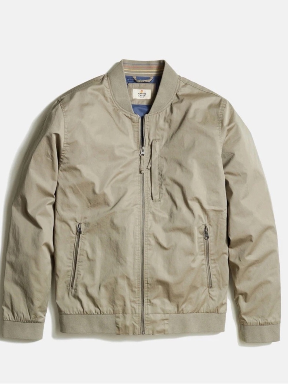 🆕 Marine Layer Rossland Vintage Collar Waterproof Wax Canvas Bomber Jacket NWT